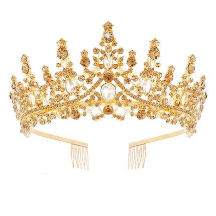 Tiara for Women, Crystal Tiara Crown with Hair Clips for Wedding – image 7