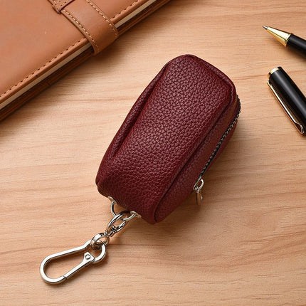 Leather Keychain Coin Pouch, Keychain Wallet with Zipper – image 8