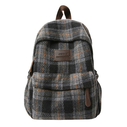Plaid School Backpacks, Work Backpack for Office, Everyday Backpack with Padded Shoulder Straps, Casual Book Bag