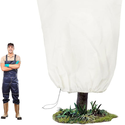 Winter Plant Cover, Heavy Duty Tree Protection Cover with Ties, Frost Protection for Plants and Young Trees