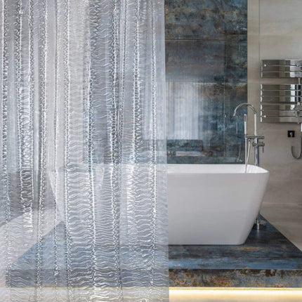 Fabric Shower Curtains, Waterproof Shower Curtain with Textured Design – image 6