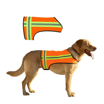 Dog Vest Reflective, Orange Safety Vest for Dogs, High Visibility Dog Clothes for Walking and Jogging