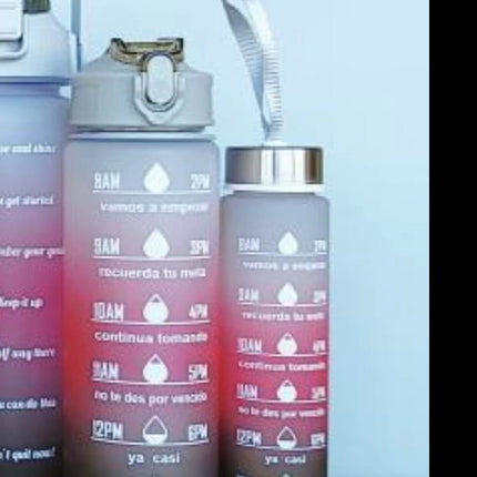 Motivational Water Bottle with Time Markers, BPA Free Reusable Water Bottle with Handle – image 10