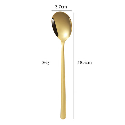 Gold Spoons, Ice Cream Spoon with Ergonomic Handle for Desserts and Table Setting – image 24