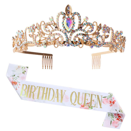 Queen Crown for Women, Birthday Crown with Birthday Sash – image 19