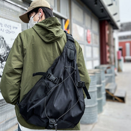 Sporty Sling Backpack with Adjustable Straps, Crossbody Bag for Sports and Travel, Crossbody Sling Bag with Side Pockets