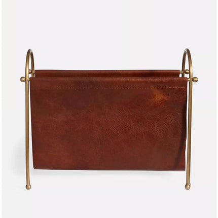 Leather Magazine Holder, Magazine Rack for Books and Newspapers – image 4