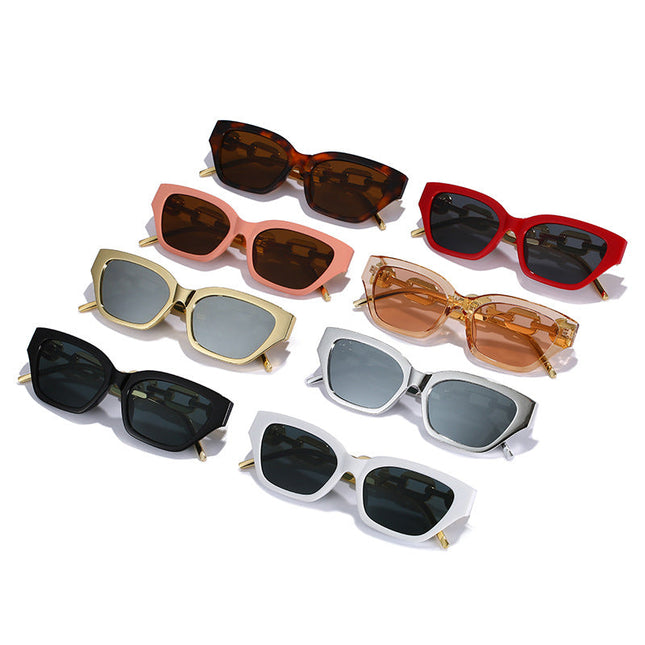 Cat Eye Sunglasses for Women, Luxury Sunglasses with Chain Frame