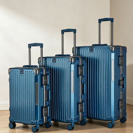Durable Luggage, Aluminum Hard Shell Suitcase with Lock, Travel Luggage with 360 Spinner Wheels and Telescopic Handle