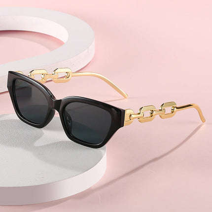 Cat Eye Sunglasses for Women, Luxury Sunglasses with Chain Frame, UV Protection Sunglasses, Fashion Eyewear
