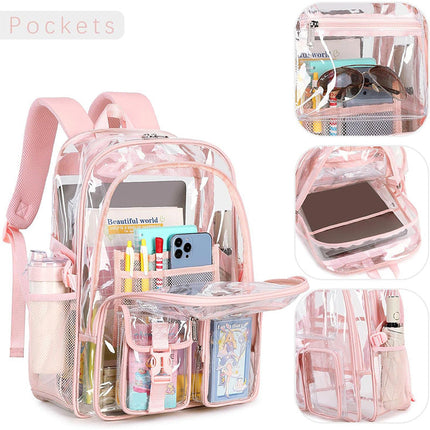 Clear Backpack, Transparent Laptop Backpack for Work