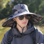 Camouflage Military Gray Green double Fans / One size