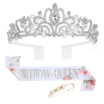 Queen Crown for Women, Birthday Crown with Birthday Sash – image 7
