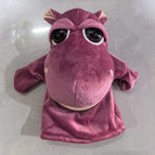 Fuchsia Big-Eyed Hippo Hand Puppet / 25 cm