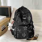 School Backpacks with Star Print, Minimalist Laptop Backpack for Students and Professionals, Everyday Book Bag, Rucksack