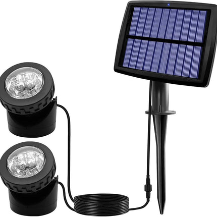 Solar Garden Spotlights, Solar Powered Landscape Lighting with Ground Stake, Solar Lights Outdoor for Yard and Pathway