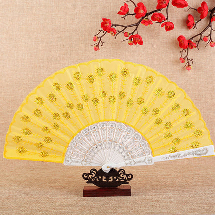 Hand Fans for Women, Foldable Hand Fan with Floral Pattern – image 4
