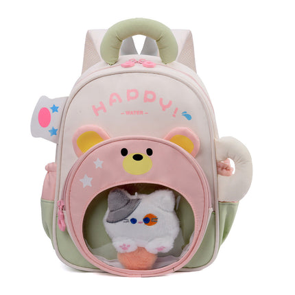 Kids Backpack with Plush Kitty, Cute Backpack with Bear Design, Water Resistant Backpack for Kids and Adults – image 6