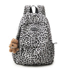 Animal Print Backpack with Keychain, Cute Travel Backpack, School Backpacks for Work and Outings, Lightweight Book Bag