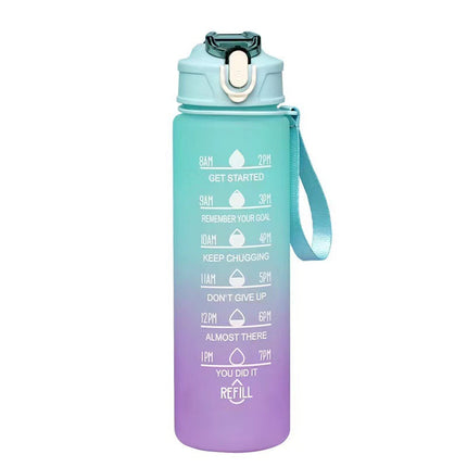 Motivational Water Bottle with Time Markers, Leak Proof Plastic Water Bottle – image 5