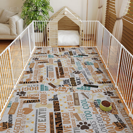 Non Slip Dog Mat with Bone and Paw Print, Padded Dog Crate Mat – image 6