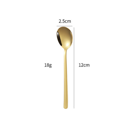 Gold Spoons, Ice Cream Spoon with Ergonomic Handle for Desserts and Table Setting – image 18