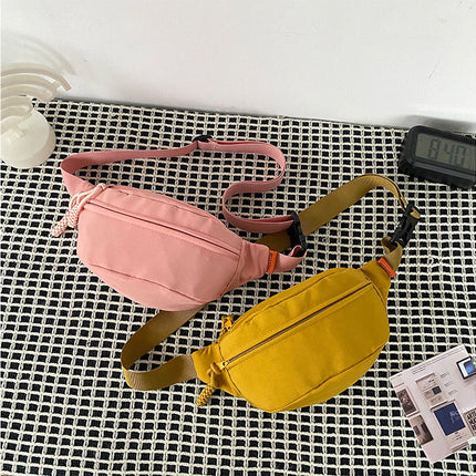 Crossbody Belt Bag, Water Resistant Waist Bag with Zipper Pockets