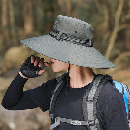 Wide Brim Sun Hat with UV Protection, Hiking Hat with Adjustable Chin Strap – image 10