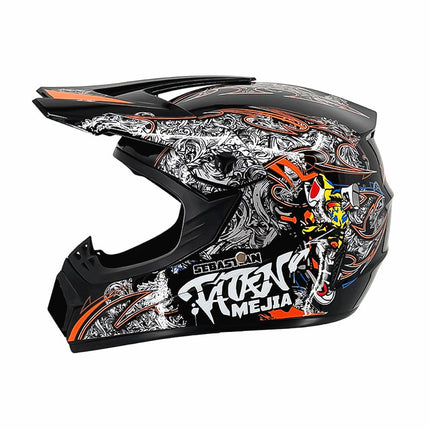 Dirt Bike Helmet, Full Face Motorcycle Helmet with Visor, Motocross Helmet with Reinforced Chin Guard for Off Road