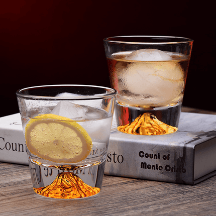 Japanese Whisky Glass Set in Wooden Box, Edo Kiriko Rocks Glass with Mount Fuji Design – image 10