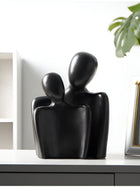 Love Sculpture, Abstract Sculpture of a Hug, Ceramic Sculpture for Modern Home Decor and Office Decor