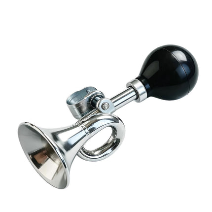 Bicycle Horn with Squeeze Bulb, Vintage Bike Horn with Chrome Trumpet