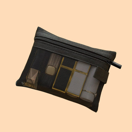 Makeup Bag, Mesh Zipper Pouches in Various Sizes, Pencil Case for School Supplies, Mesh Storage Bags for Tech