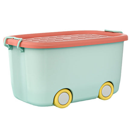 Storage Bins with Wheels, Stackable Storage Bin with Lid