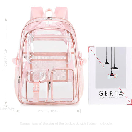 Clear Backpack, School Backpacks with Bottle Pocket
