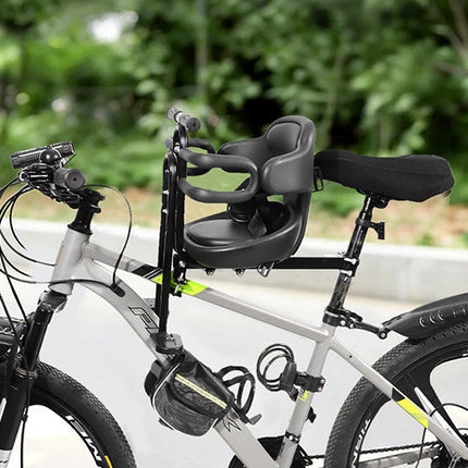 Front Mounted Bike Seat for Toddlers, Child Bike Seat with Padded Safety Harness