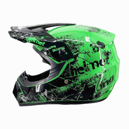 Dirt Bike Helmet, Full Face Motorcycle Helmet with Visor – image 8