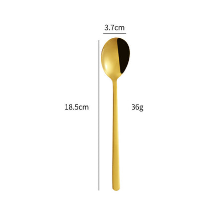 Gold Spoons, Ice Cream Spoon with Ergonomic Handle for Desserts and Table Setting – image 27