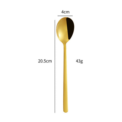 Gold Spoons, Ice Cream Spoon with Ergonomic Handle for Desserts and Table Setting – image 12