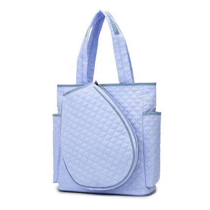Tennis Bag with Racket Compartment, Quilted Athletic Bag for Sports and Trips