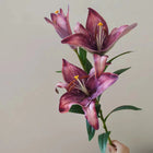 Fake Flower Bouquet of Lilies, Artificial Flowers for Vase, Artificial Floral Arrangement for Wedding and Home Decor