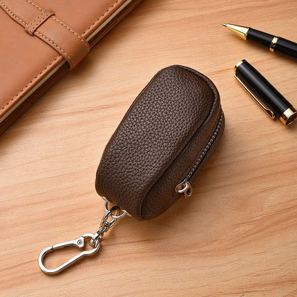 Leather Keychain Coin Pouch, Keychain Wallet with Zipper – image 6