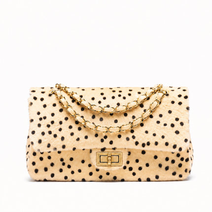 Purse, Luxury Handbag with Gold Chain Handle, Textured Evening Handbag, Camel Chain Handbag for Day to Night