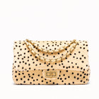 Purse, Luxury Handbag with Gold Chain Handle, Textured Evening Handbag, Camel Chain Handbag for Day to Night