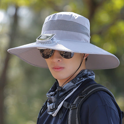 Sun Hat with Fan, Wide Brim Sun Hat with Single or Dual Fan – image 25