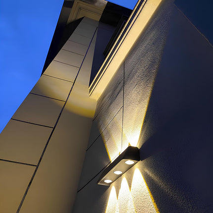 Solar Powered Wall Light with 6 LED Bulbs | Waterproof Outdoor Lighting for Up to 20 Meters Coverage