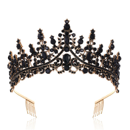 Tiara for Women, Crystal Tiara Crown with Hair Clips for Wedding – image 10