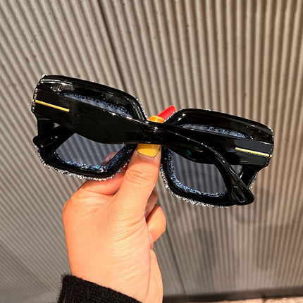 Rhinestone Sunglasses for Women, Bling Square Sunglasses with UV Protection – image 4