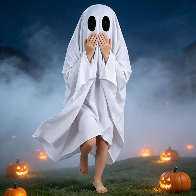 Ghost Halloween Costume, Scary Halloween Costume for Adults and Kids