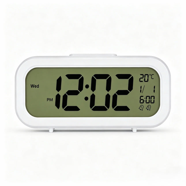 LED Digital Clock with Date and Snooze, Desk Clock with Room Thermometer – image 6